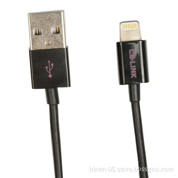 Lightning to USB Cable, Black, 8-pin Dock Connector to Micro USB Adapter